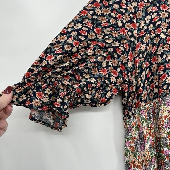 Natural Life Womens Collette Tiered Boho Maxi Dress Size L Cottagecore Prairie - Picture 7 of 12